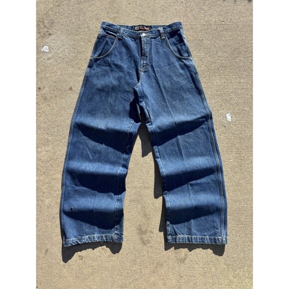 Men's Blue Jeans JNCO Style - Picture 6 of 10